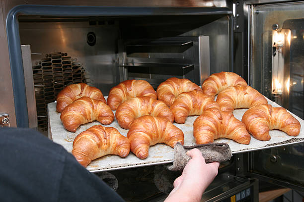Hot Croissants stock photo
