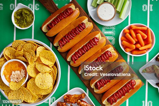 istock Hot dogs for game day 1326146573