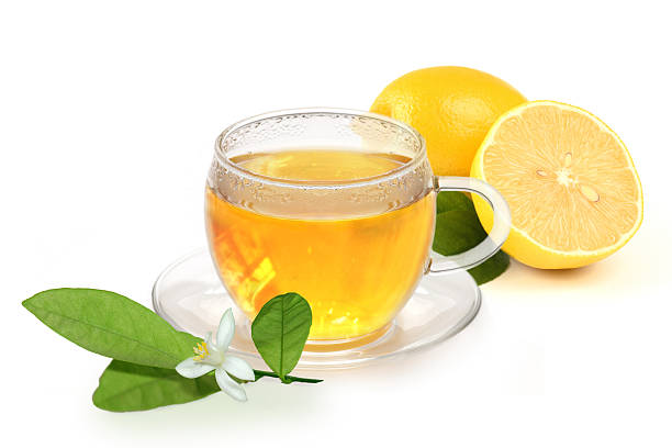 Hot lemon for a cold stock photo
