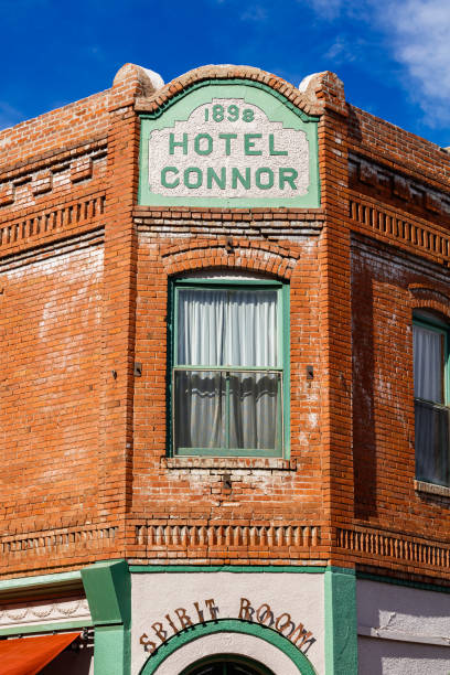 Hotel Connor Jerome Jerome, Arizona USA - October 16, 2016: The historic Hotel Connor is a popular tourist destination in this trendy small mountain town overlooking the Verde Valley. jerome arizona stock pictures, royalty-free photos & images