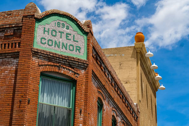 Hotel Connor Jerome Jerome, Arizona USA - April 27, 2017: The historic Hotel Connor is a popular tourist destination in this trendy small mountain town overlooking the Verde Valley. jerome arizona stock pictures, royalty-free photos & images