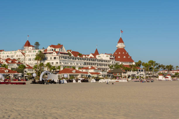 Hotel del Coronado is located in Coronado and is located on the Pacific Ocean. US National Historic Site. San Diego, California, USA stock photo