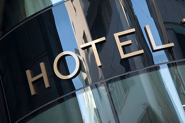 Hotel Sign stock photo