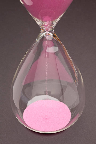Hourglass with Pink Sand stock photo