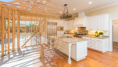 istock House Construction Framing Gradating Into Finished Kitchen Build 1292475721