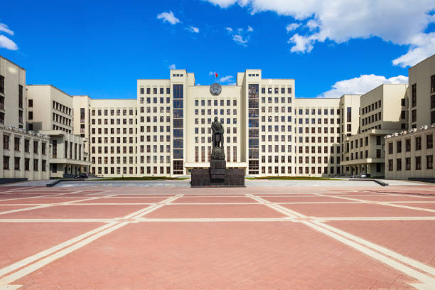 House of Government in Minsk The House of the Government or Dom Pravitelstva of the Republic of Belarus is located in Minsk, Belarus minsk stock pictures, royalty-free photos & images