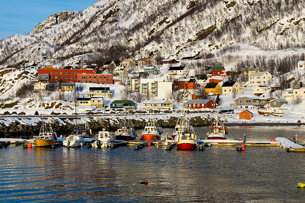 House of Oksfjord stock photo