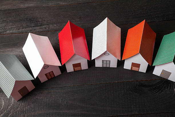House symbol - Miniatures houses stock photo