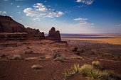 istock Houses and Rock Formations of Oljato-Monument Valley in Shadow 1085468506