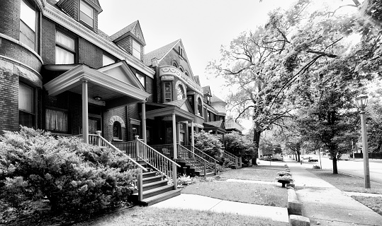 Houses, Oak Park, Chicago, Illinois, USA.