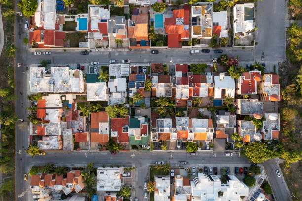 Housing Complex - Cancun, Mexico stock photo
