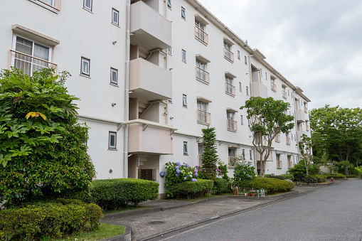 Housing complex in Kasukabe city, Saitama Prefecture, Japan
