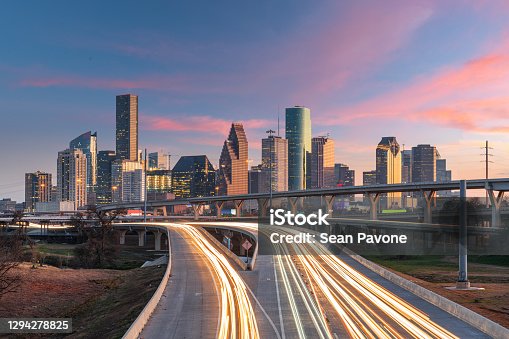 istock Houston, Texas, USA Downtown Skyline over the Highways 1294278825