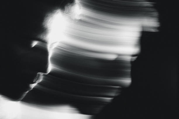 How to disappear Portrait of men long exposure black and white aura photos stock pictures, royalty-free photos & images
