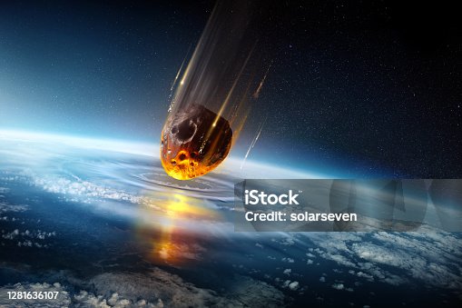 istock Huge Meteor Slamming Into Our Planets Atmosphere 1281636107