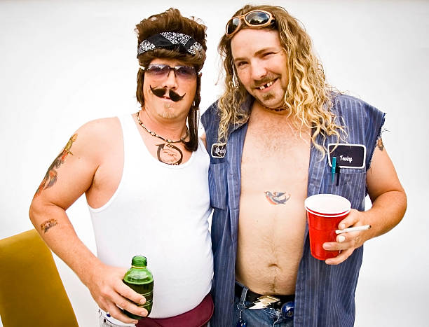 Humor: White Trash Series  mullet haircut stock pictures, royalty-free photos & images