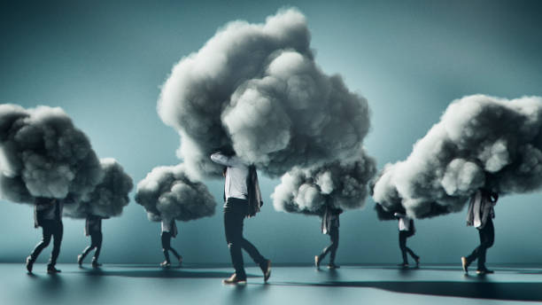 Humorous mobile cloud computing conceptual image Humorous mobile cloud computing conceptual image. ignorance stock pictures, royalty-free photos & images