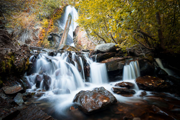 Hunter Creek Falls In Autumn stock photo