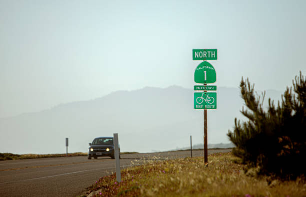 Hwy 1 Sign stock photo