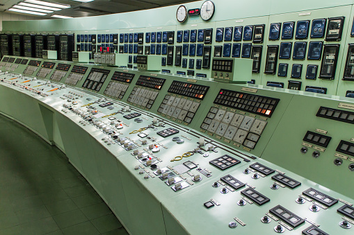 Control room of an hydroelectric power plant