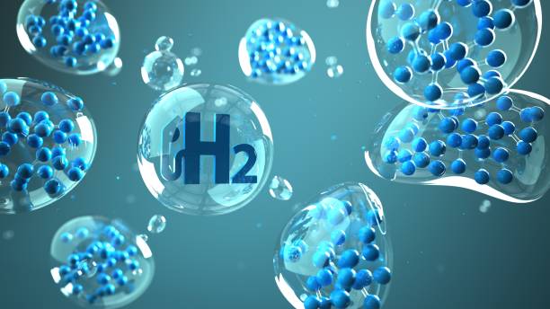 h2 wasserstoff molekül gaspumpe - hydrogen transport stock-fotos und bilder