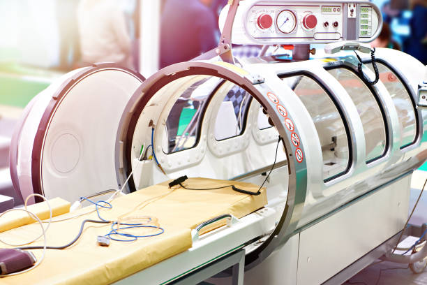 Hyperbaric medical chamber stock photo