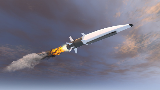 3d illustration of a hypersonic missile
