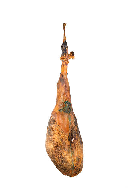 Iberian ham isolated  animal leg stock pictures, royalty-free photos & images