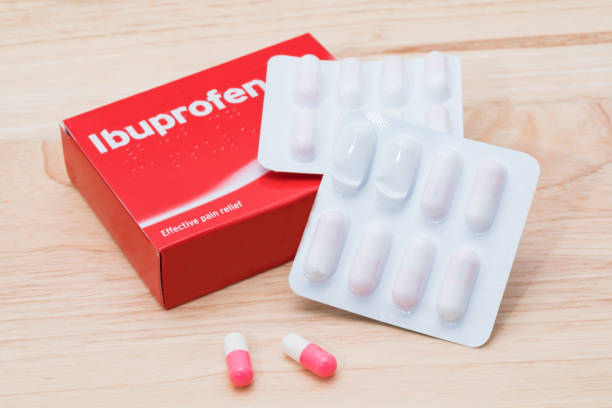 Ibuprofen medication stock photo