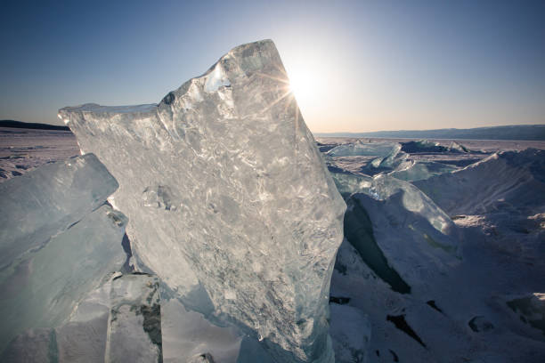 Ice Baikal stock photo
