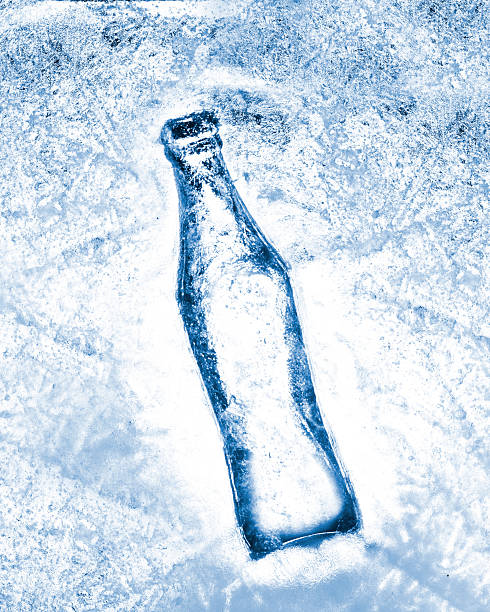 Ice bottle stock photo