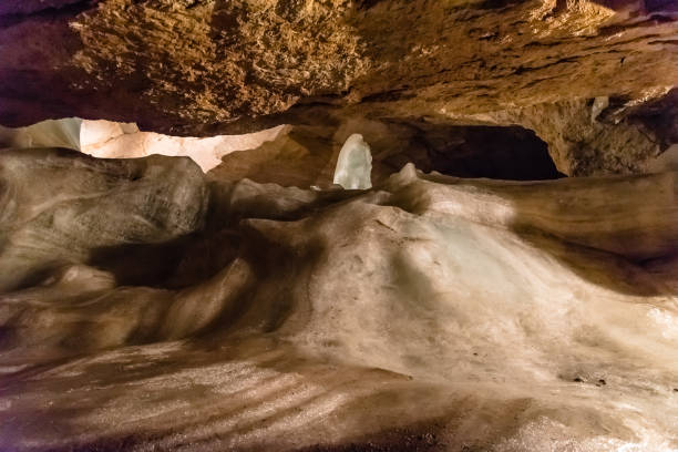 Ice cave in the Alps Ice cave in Dachstein, Alps Austria dachstein mountains stock pictures, royalty-free photos & images
