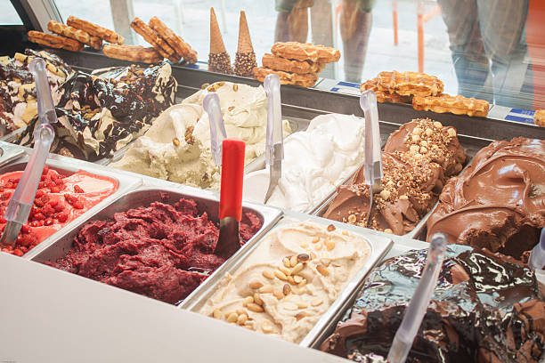 Ice cream in ice cream stock photo