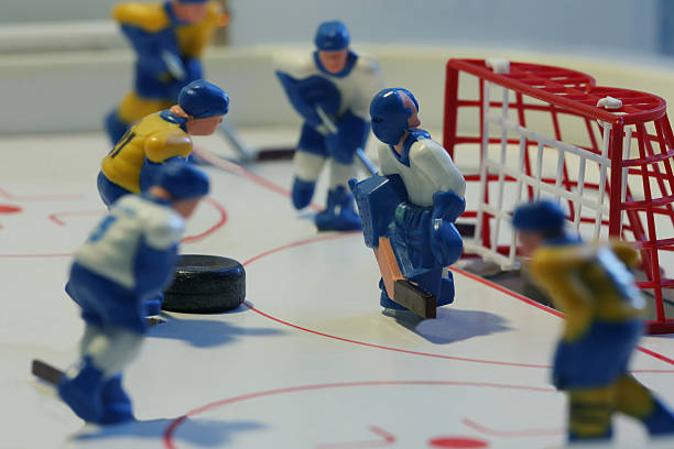 ice hockey attack attack ice hockey table game hockey goalie stick stock pictures, royalty-free photos & images
