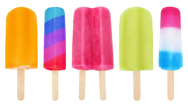Ice Pops Collection Colorful Ice Pops Collection isolated on white flavored ice stock pictures, royalty-free photos & images