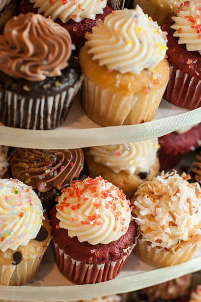 Iced Cupcakes stock photo