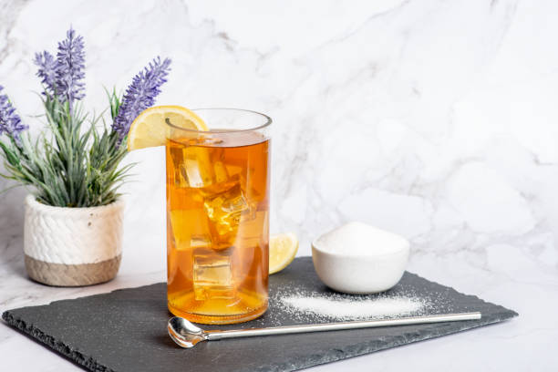 Iced Tea with Sugar stock photo