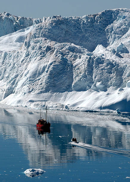 Icefjord, near Ilulissat, Greenland stock photo