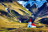 istock Icelandic church in Vik, South Iceland 515145919