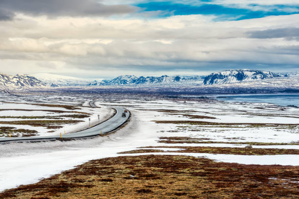 Icelandic Road stock photo