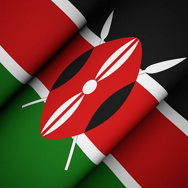 Iconic Flag of Kenya stock photo