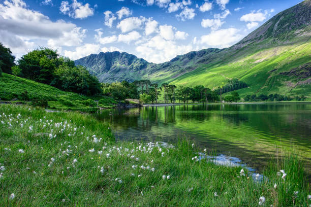 Idyllic landscape scene in Lake District National Park,Cumbria,Uk stock photo