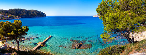 Idyllic Sea View in Mallorca stock photo