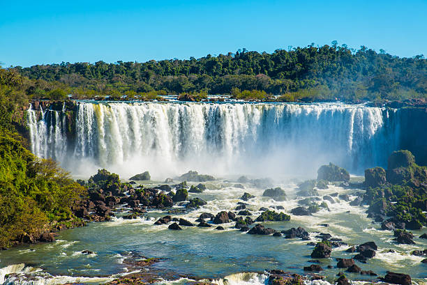 Iguacu Water Falls stock photo