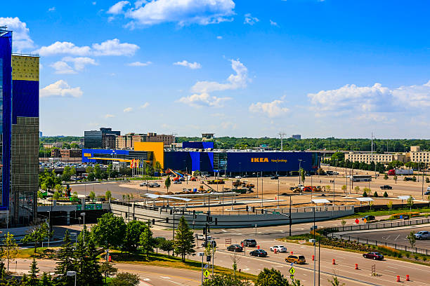 Ikea mega-store in Minneapolis MN near the Mall of America Minneapolis, MN, USA - July 26, 2015: Ikea mega-store in Minneapolis MN near the Mall of America mall of america stock pictures, royalty-free photos & images