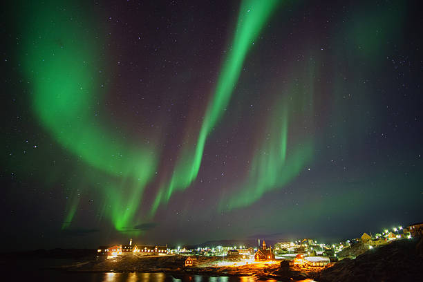 Ilulissat Aurora, Greenland stock photo