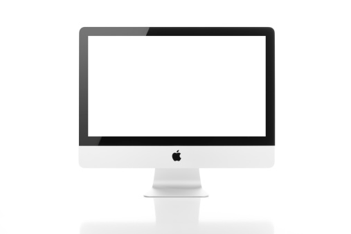 Shenzhen, China - May 4, 2011: An Apple\'s iMac computer isolated on white background.