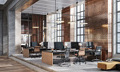 istock 3D image of a large coworking office space 1318513469