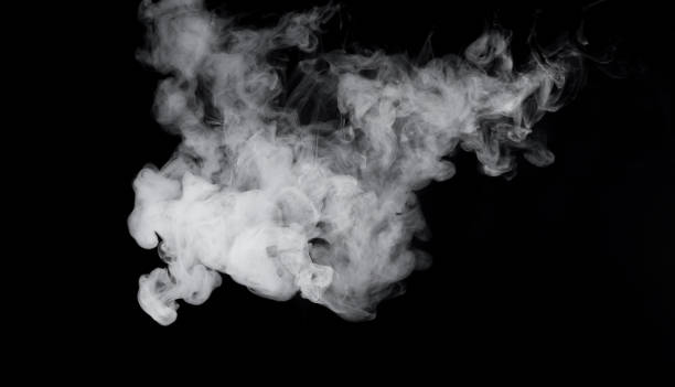 Image of cigarette's smoke Image of cigarette's smoke on black background wispy stock pictures, royalty-free photos & images