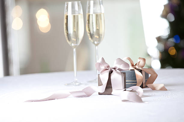 Image of luxury New Year gifts stock photo